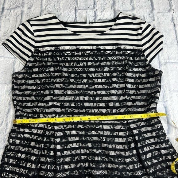 Elle peplum stripped lace shirt size XL - Picture 10 of 14